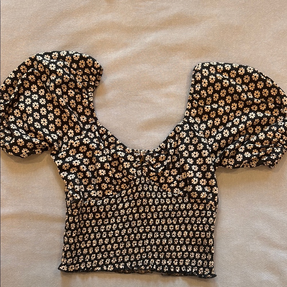 Billabong Floral Puff Sleeve Top